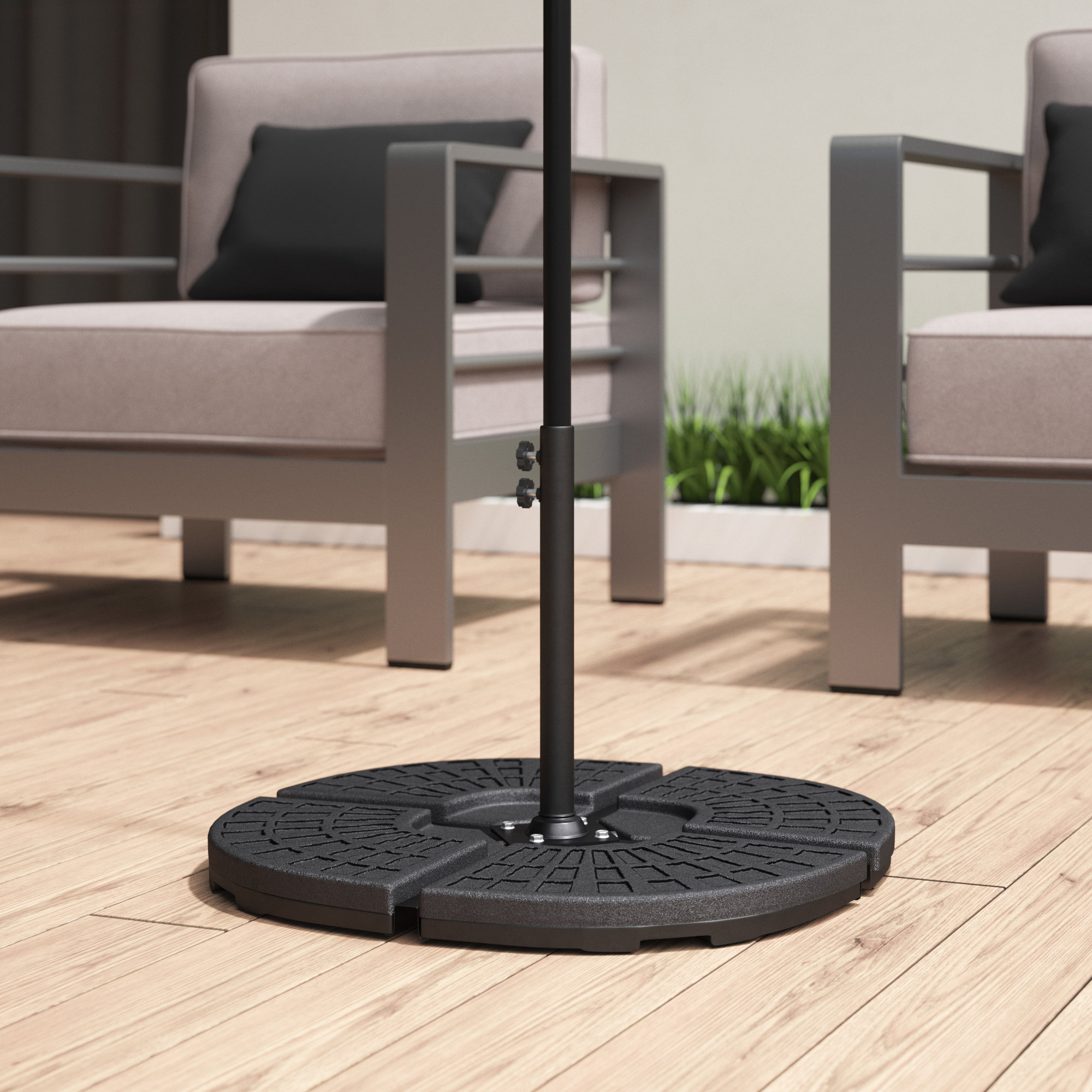 Freeport Park Carolyn Cantilever Water Weights For Offset Free Standing Umbrella Base Set Reviews Wayfair