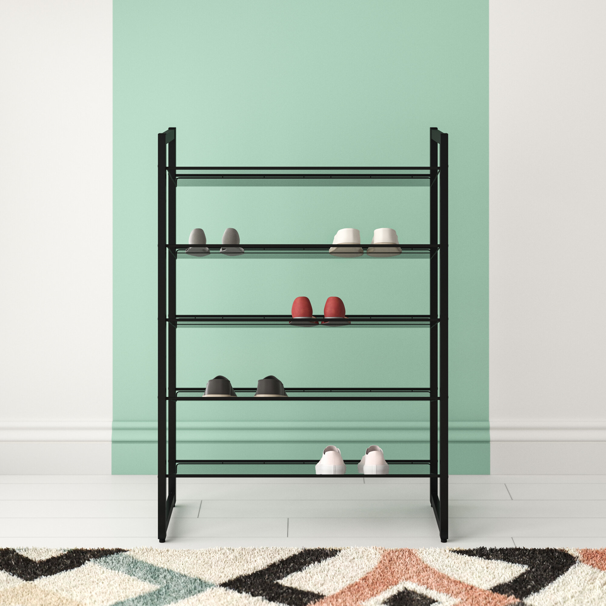 contemporary shoe rack