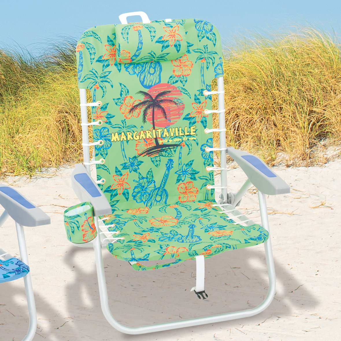 Margaritaville Lace Up Reclining Beach Chair Reviews Wayfair