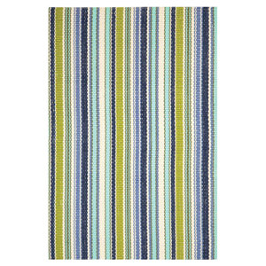 Hand Woven Green/Blue Indoor/Outdoor Area Rug