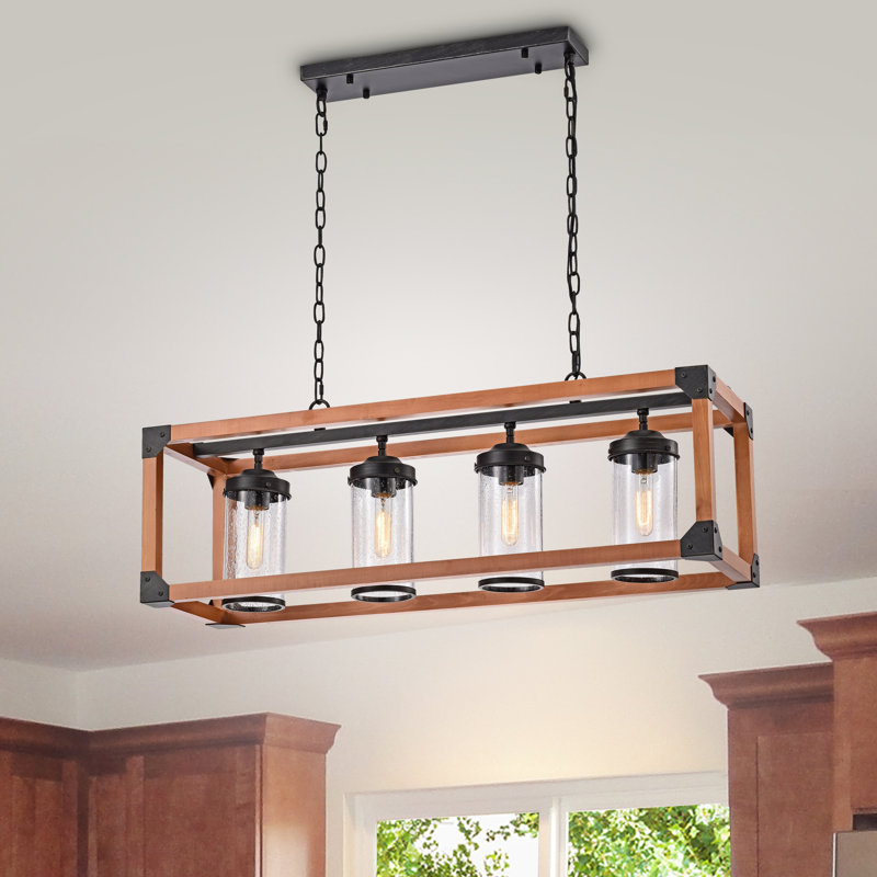 17 Stories Sherron 4 Light Kitchen Island Linear Pendant With
