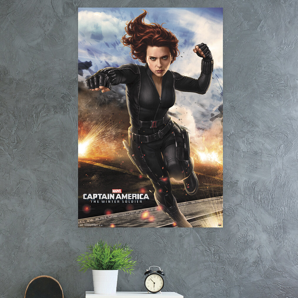 Trends International Captain America 2 - Black Widow Paper Print | Wayfair