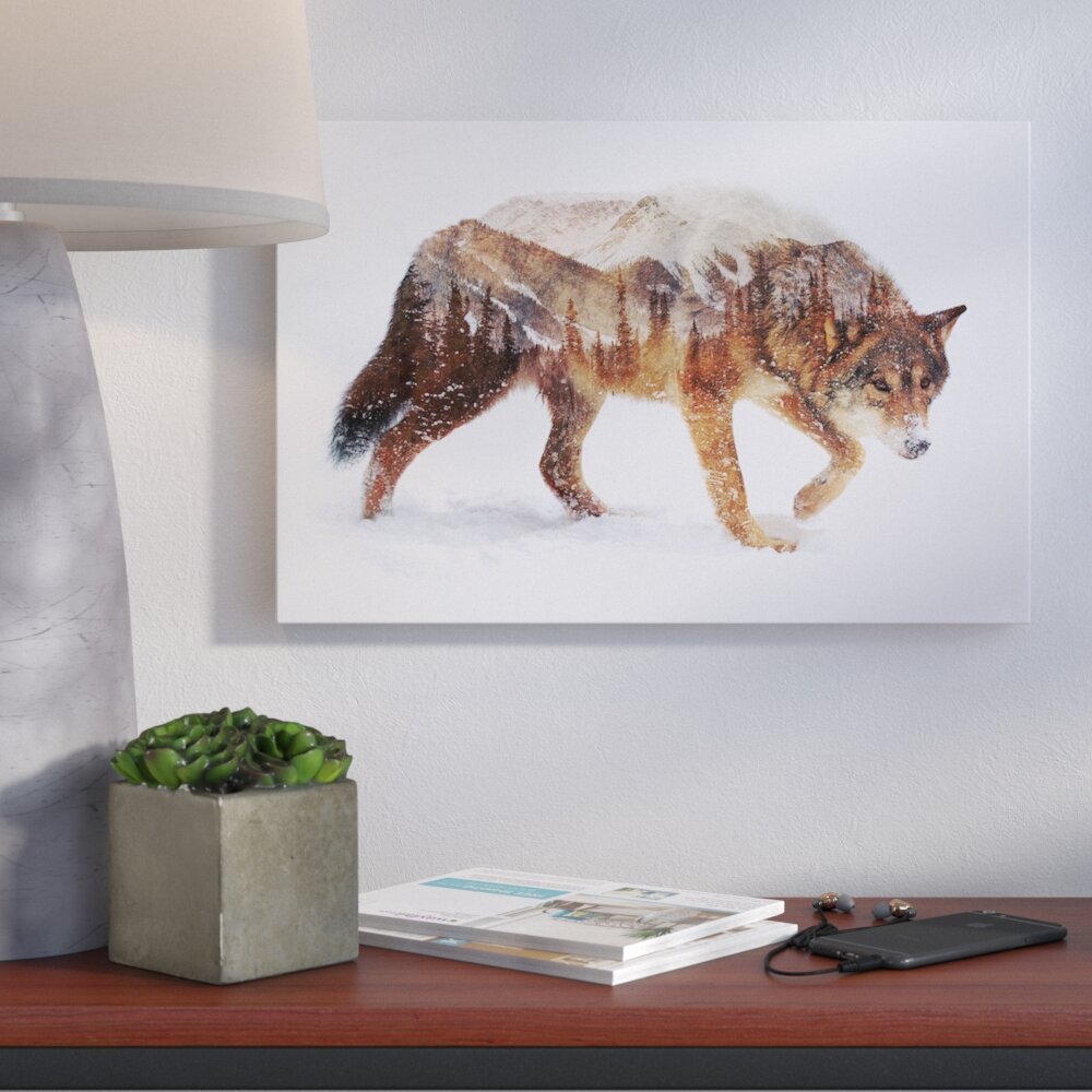 Brayden Studio® Arctic Wolf by Andreas Lie - Graphic Art on Canvas ...