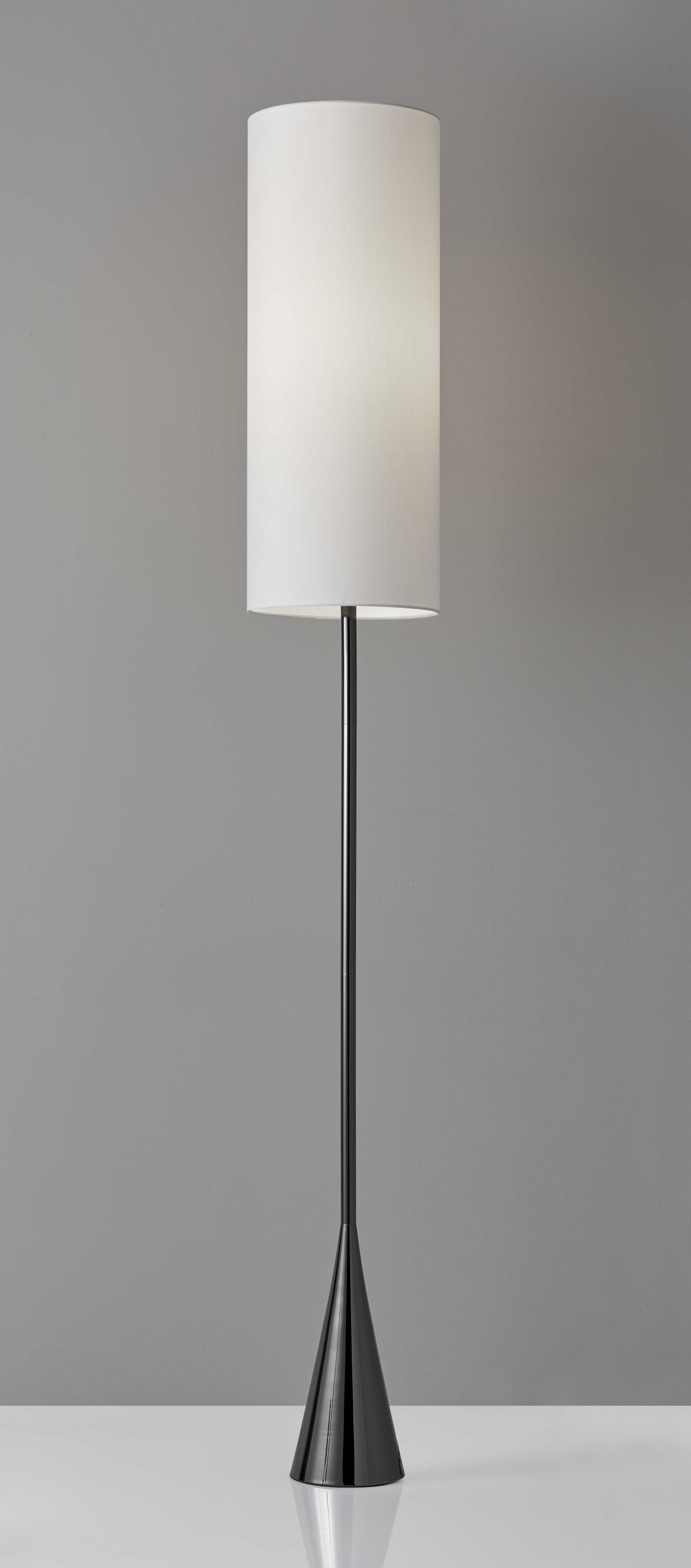 tall white floor lamp