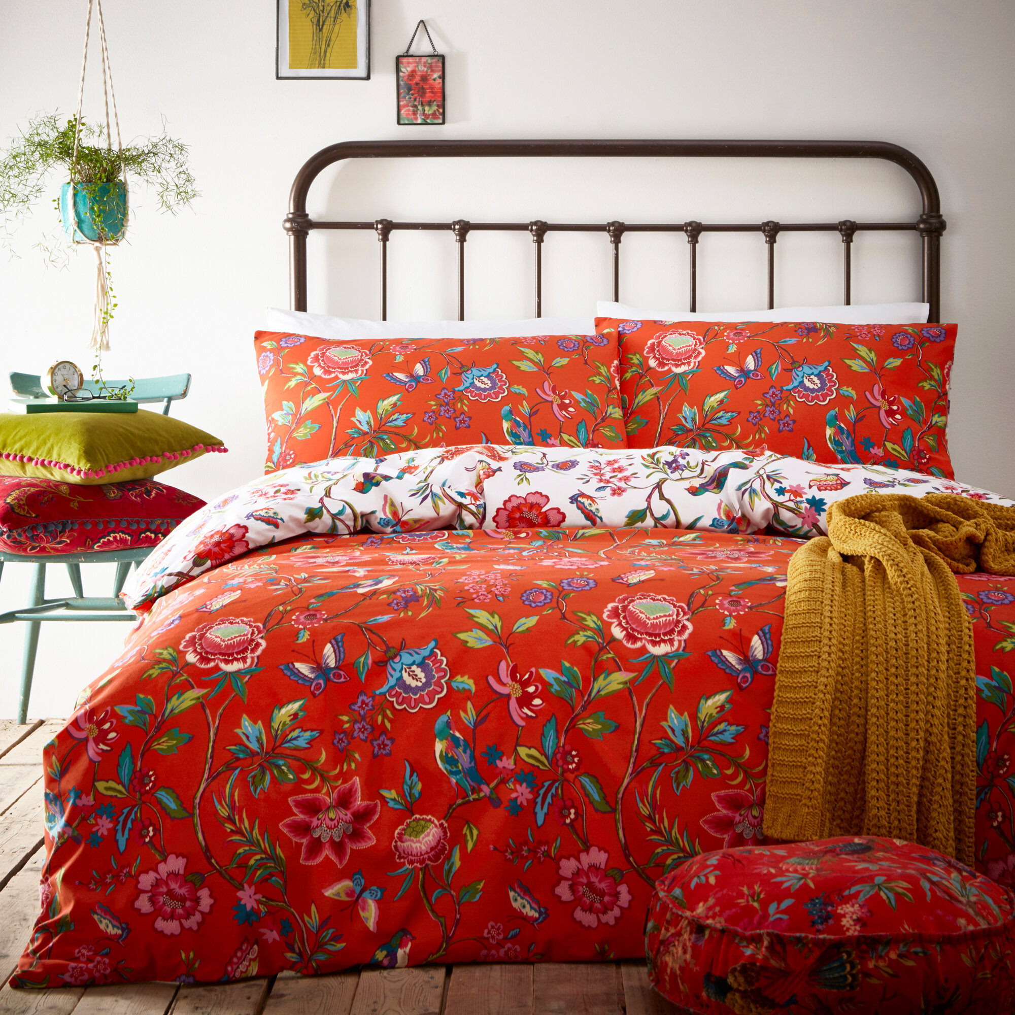 bright colored duvet cover