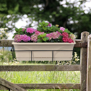FENCE PLANTER GARDEN TUB AVAILABLE IN 2 SIZES PACK OF 2 GREEN VENETIAN WALL 