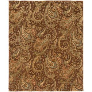 Lanesborough Hand-Tufted Brown/Gold Area Rug