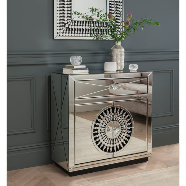 Canora Grey Sadee Mirrored Cabinet Accent Chest | Wayfair.co.uk