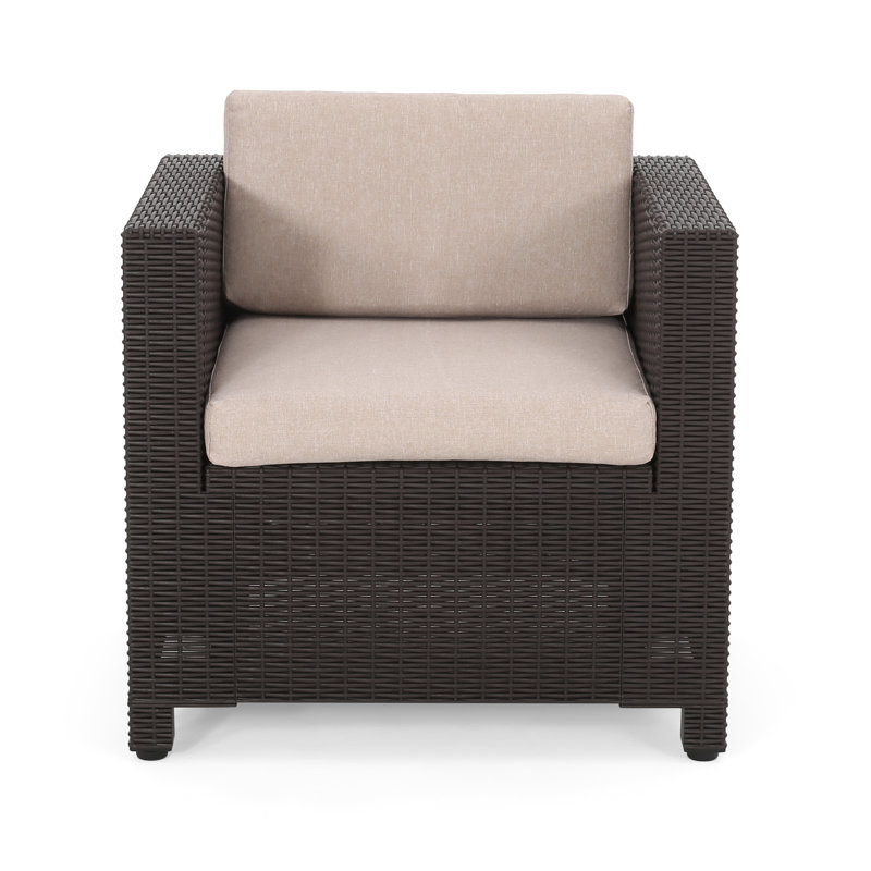 Bayou Breeze Rivera 5 Piece Rattan 2 Person Seating Group With