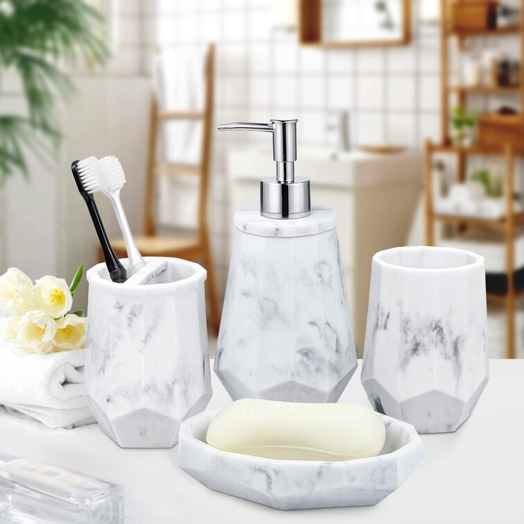 Ivy Bronx 4 Piece Bathroom Accessories Set Reviews Wayfair