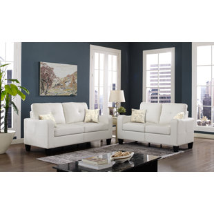 Leather White Living Room Sets You Ll Love Wayfair Quickview