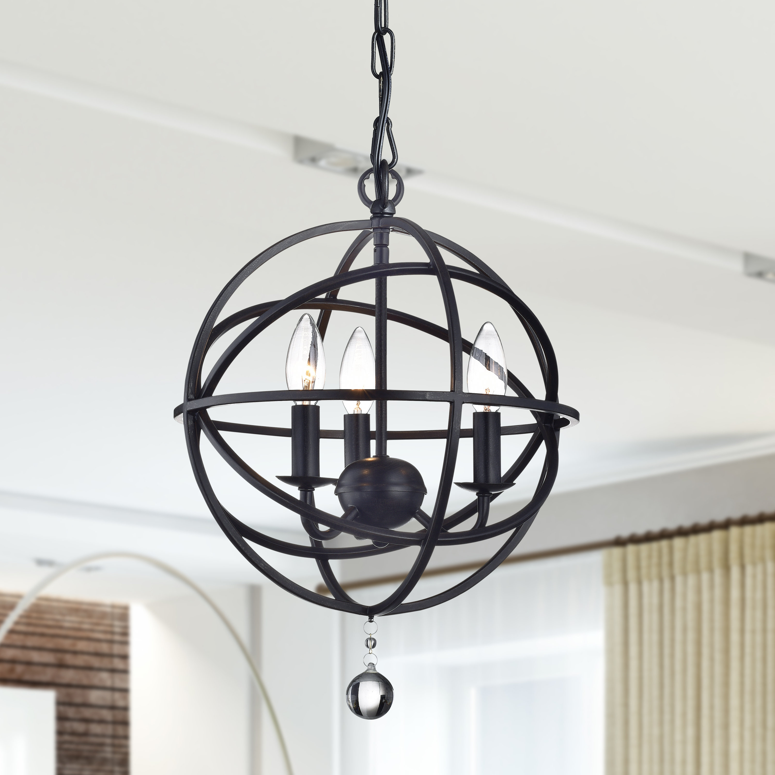 Eastcote 3 Light Unique Statement Globe Chandelier With Statement Globe Chandelier With