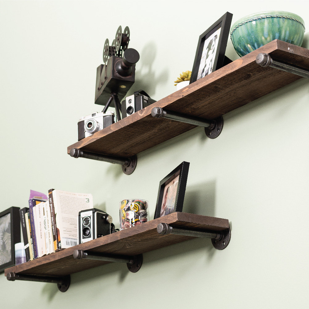 Williston Pingree Solid Wood 36 inch Floating Shelf & Reviews