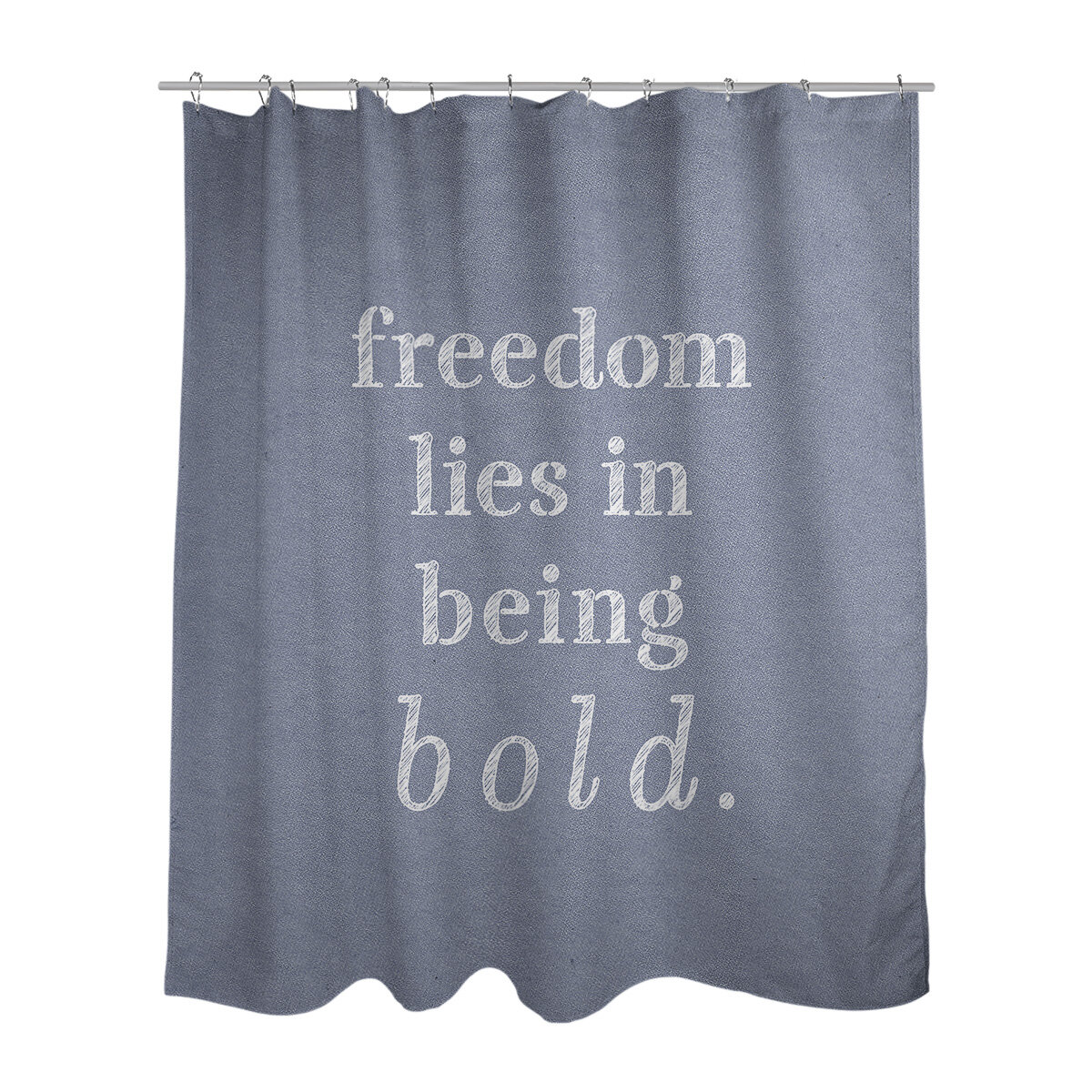 East Urban Home Handwritten Be Bold Inspirational Quote Shower Curtain Set Wayfair