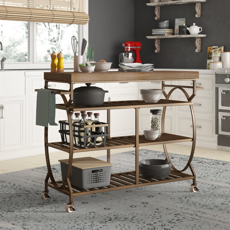 August Grove Trentelman Kitchen Cart Reviews Wayfair