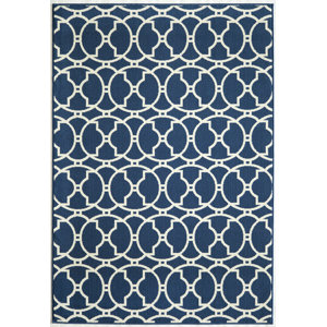 Halliday Traditional Navy Indoor/Outdoor Area Rug