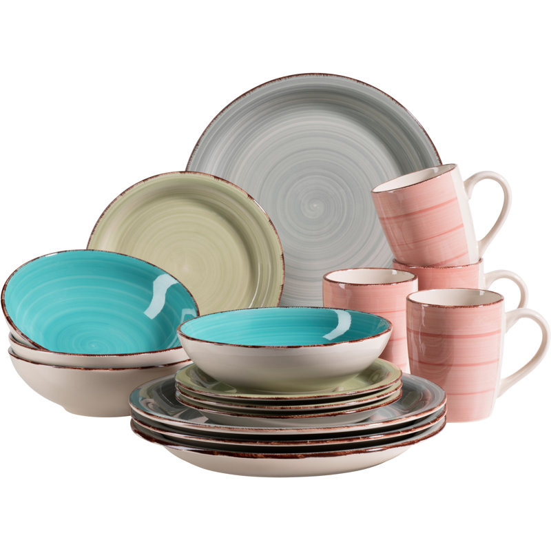 Brambly Cottage Eowyn 16 Piece Dinnerware Set Service For 4 Reviews Wayfair Co Uk