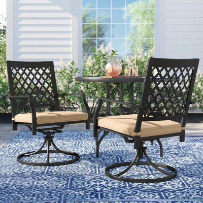 Alyah Swivel Patio Dining Armchair with Cushion (Incomplete, 1 Piece Only)