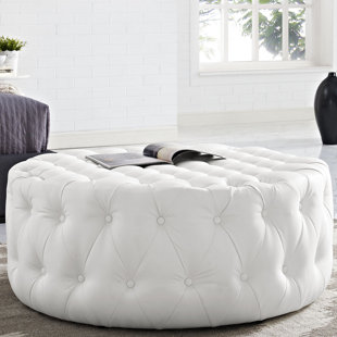 White Furry Ottoman Wayfair Save