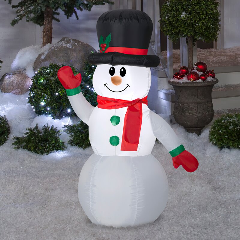 The Holiday Aisle® Snowman Inflatable | Wayfair