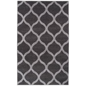 Modern Trellis Gray Area Rug