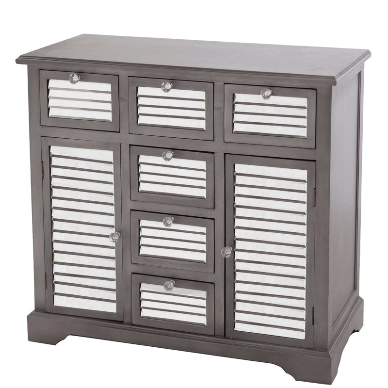 Gallerie Decor Summit Mirrored 6 Drawer Accent & Reviews Wayfair