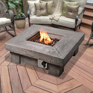 Outdoor Gas Fire Pit Wayfair Co Uk Klingensmith Retro Stone Propane Gas Fire Pit