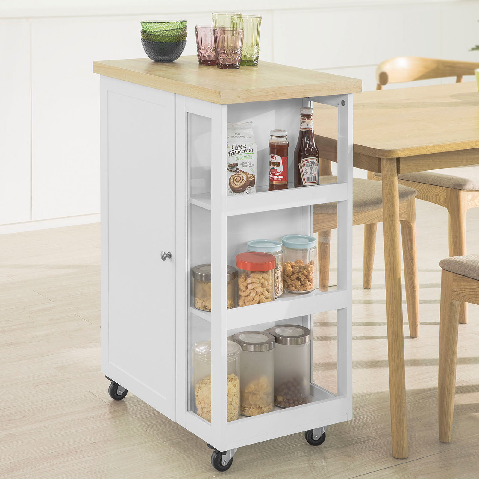 Brambly Cottage Kingon 60Cm Wide Rolling Kitchen Trolley & Reviews ...