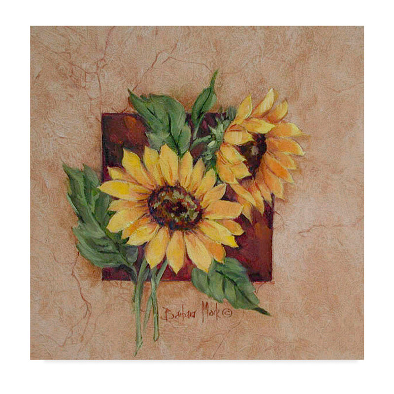 Fleur De Lis Living Sunflower Square Acrylic Painting Print On