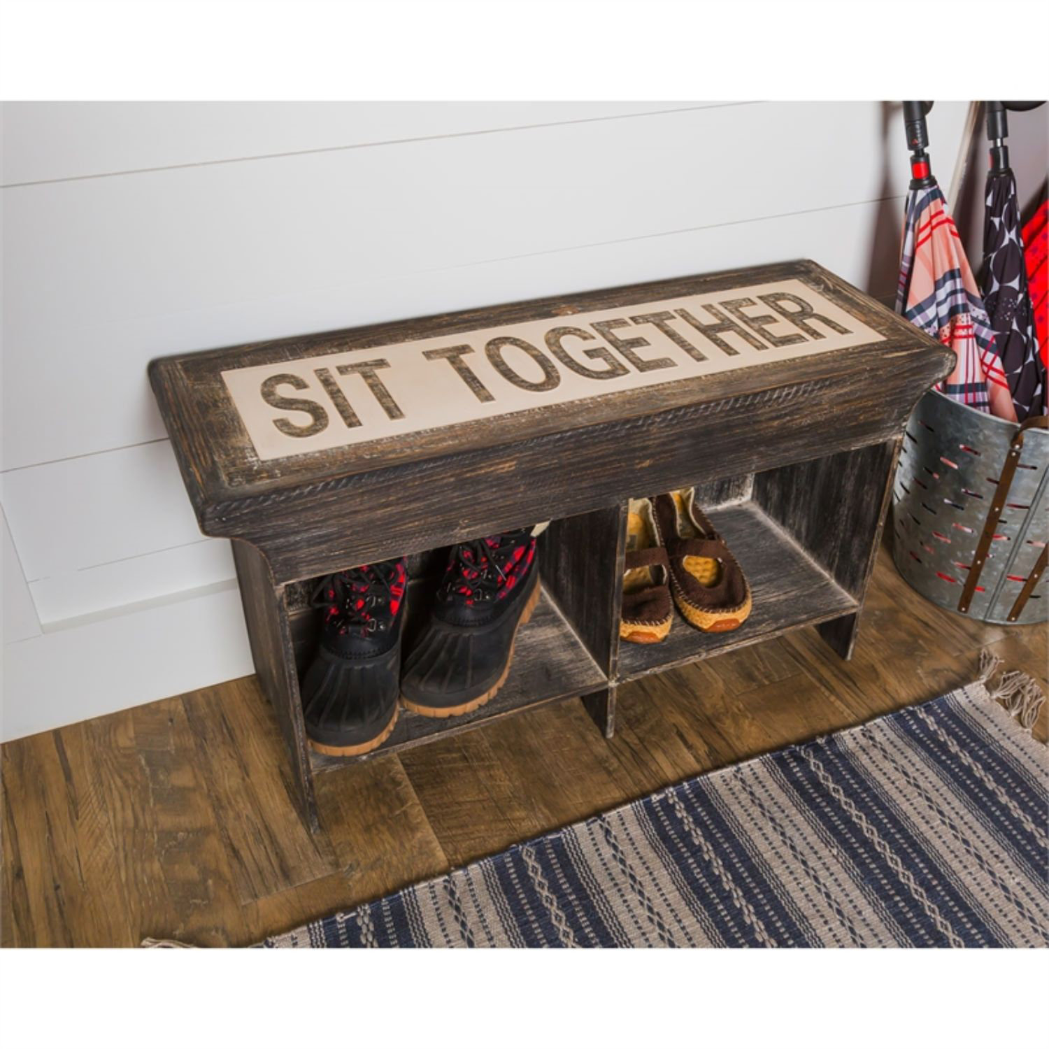 Evergreen Enterprises, Inc Solid Wood Cubby Storage Bench Wayfair