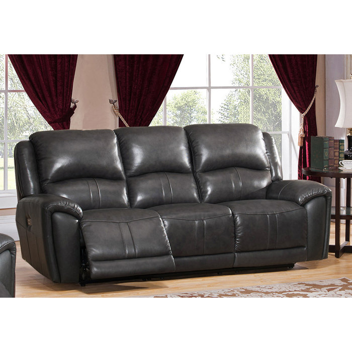 Gutierez Leather Reclining Sofa