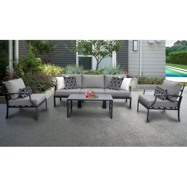 Ivy Bronx Benner Outdoor Aluminum 6 Piece Sectional Seating Group With Cushions Reviews