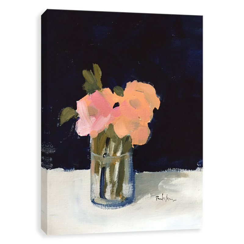Coral Roses Ii Acrylic Painting Print On Canvas Joss Main