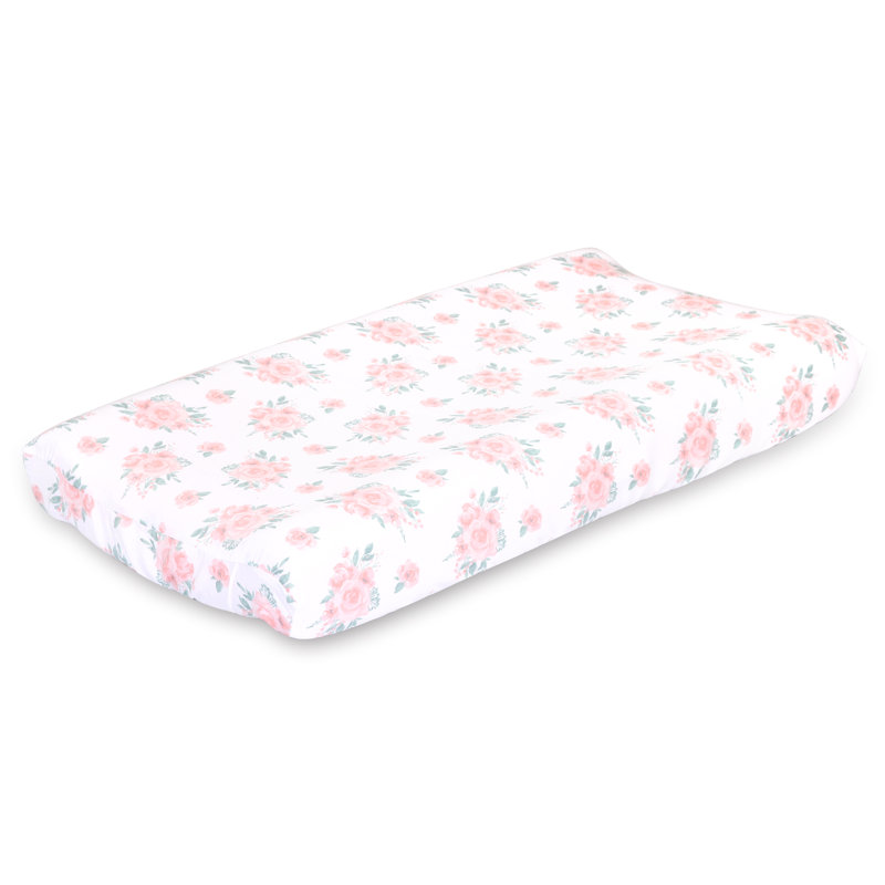 floral changing pad cover