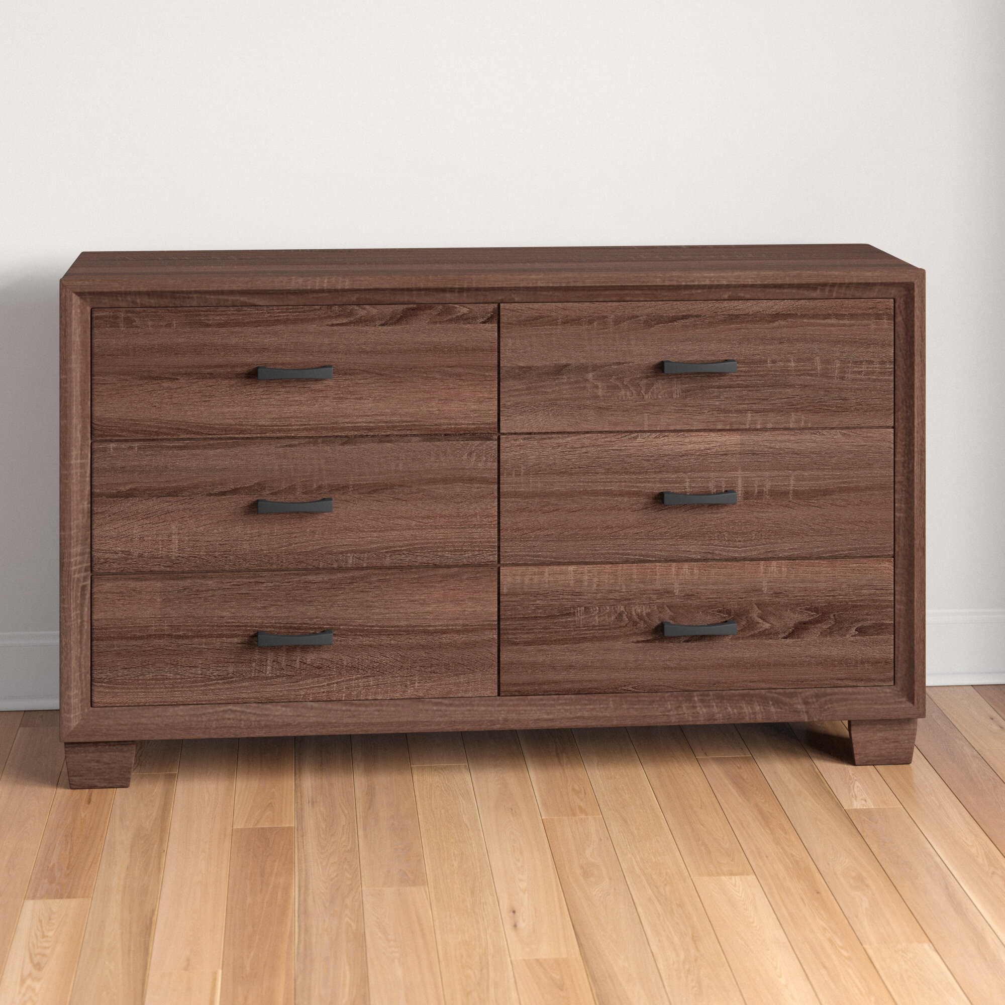 Three Posts Casa 6 Drawer Double Dresser With Mirror Reviews