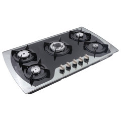 sleek glass top gas stove