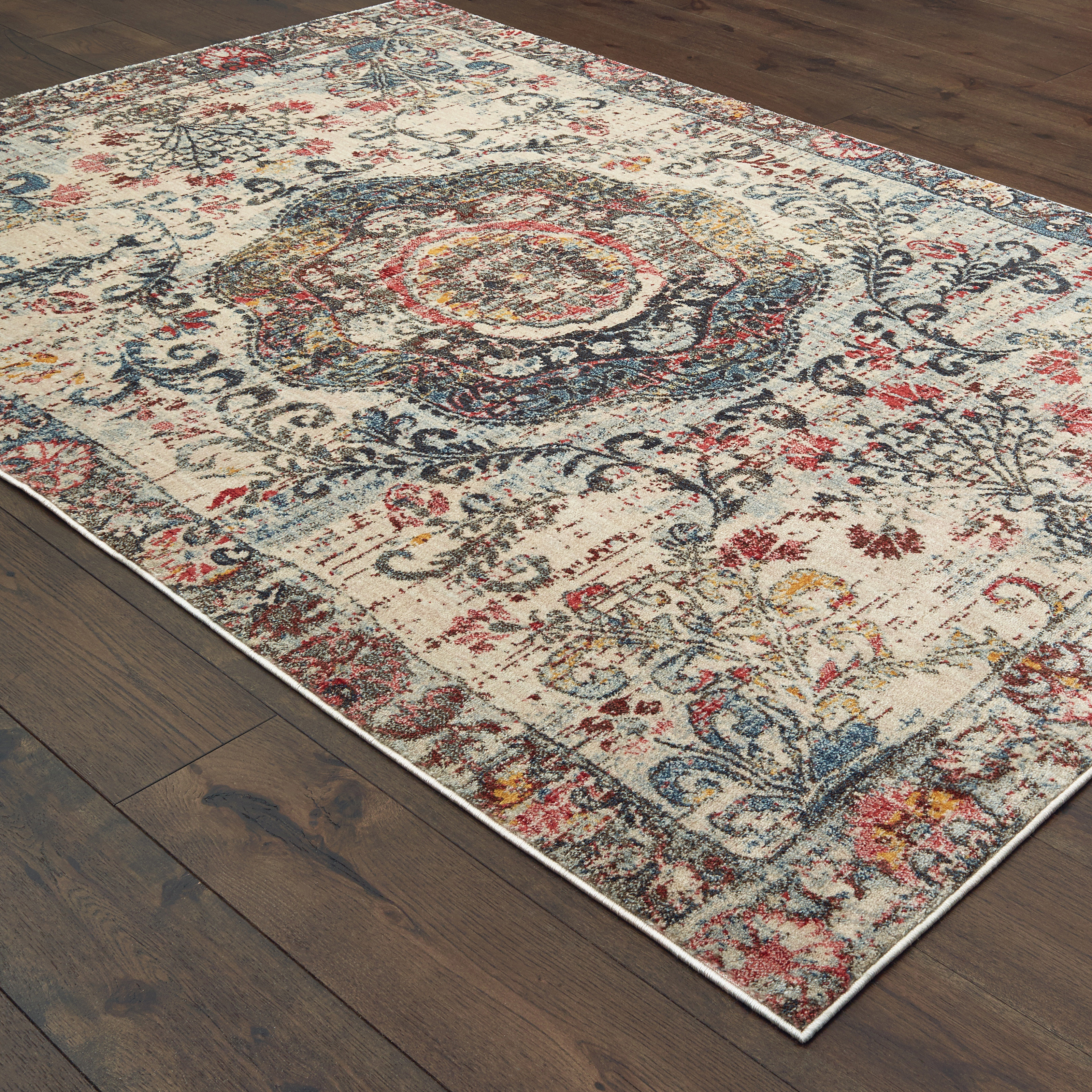 Solo Rugs Jeneva Ivory Red Rug Wayfair