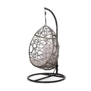 stamford wicker tear drop hanging basket chair with stand