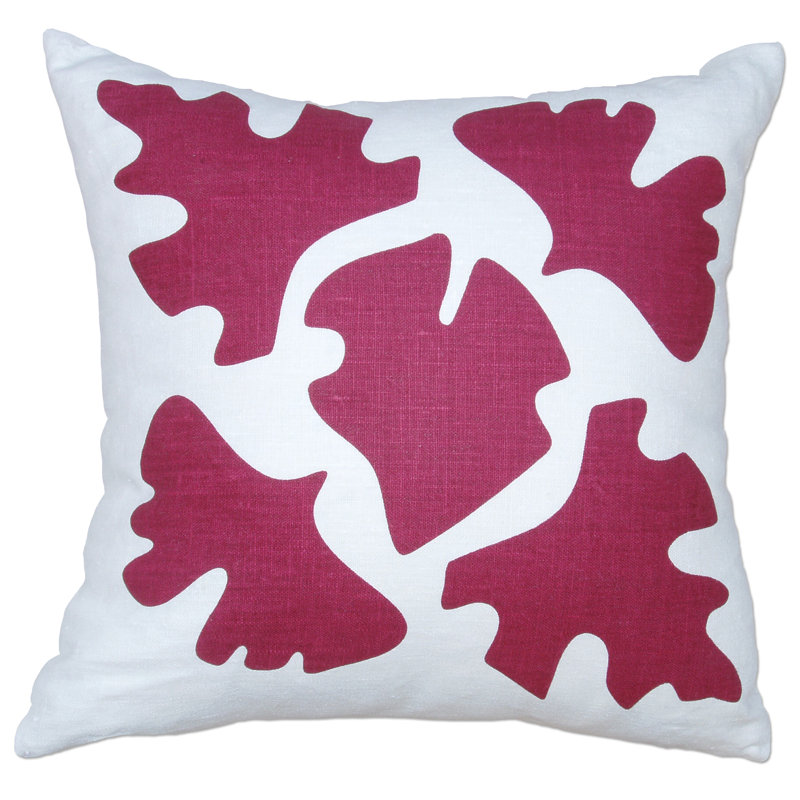 Hand Printed Shade Linen Throw Pillow