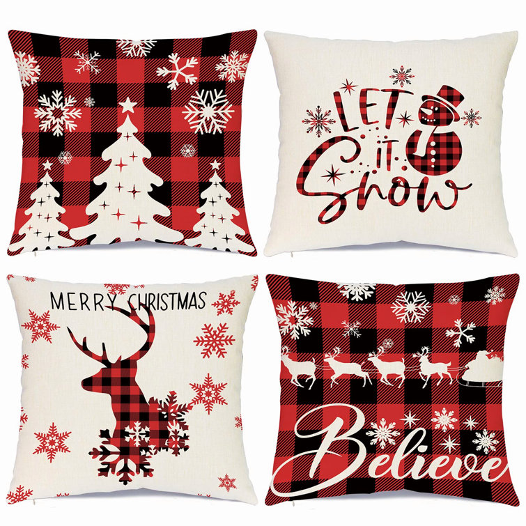 rustic red throw pillows