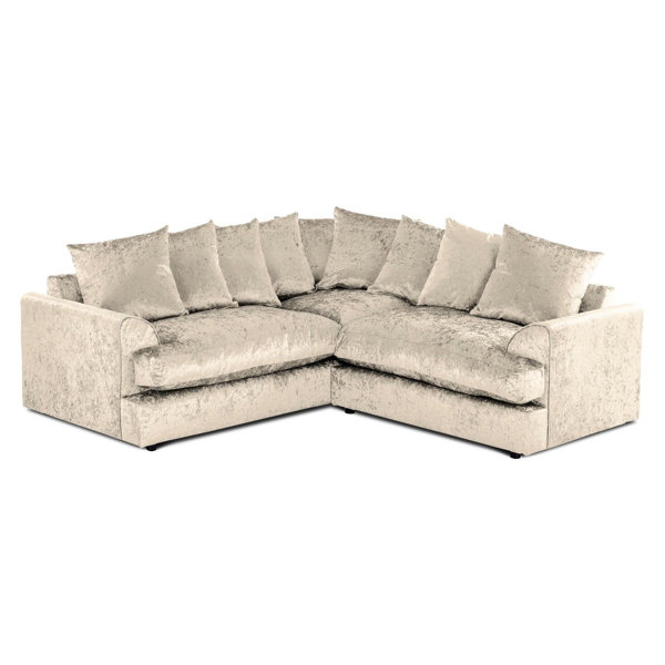 Crushed Velvet Corner Sofa Wayfair Co Uk