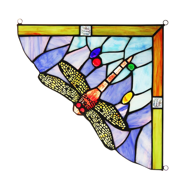 Dragonfly Tiffany-Glass Window Panel - Stained Glass Wall decorations