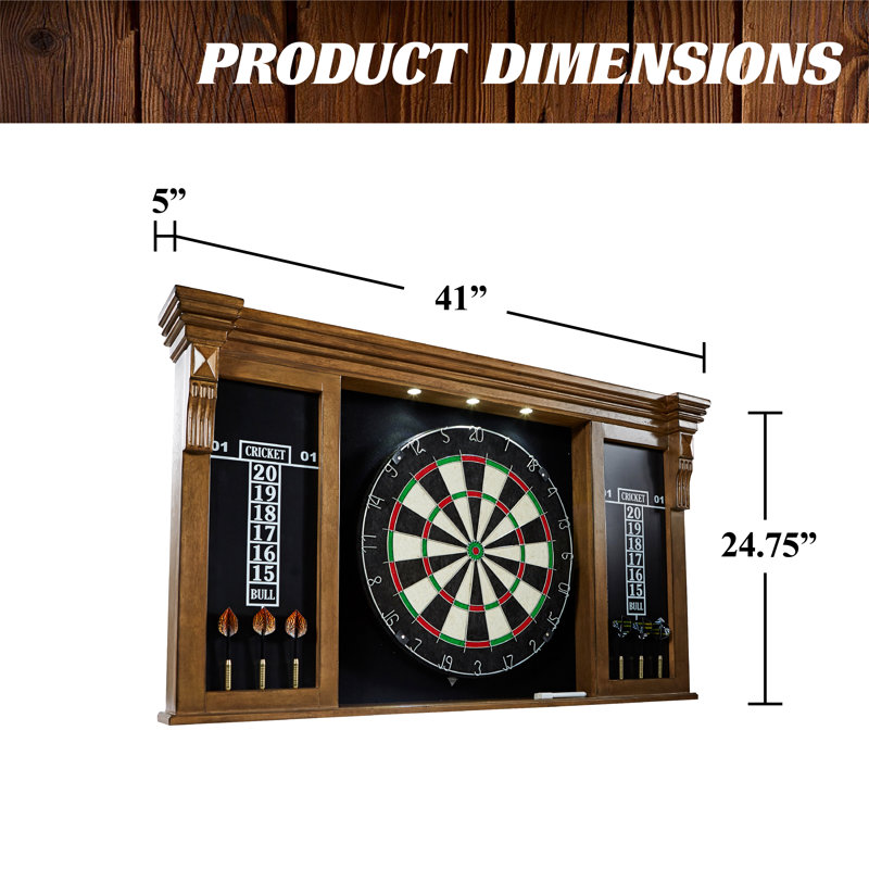 Barrington Billiards Company Woodhaven Premium Bristle Dartboard And Cabinet Set With Darts Reviews Wayfair