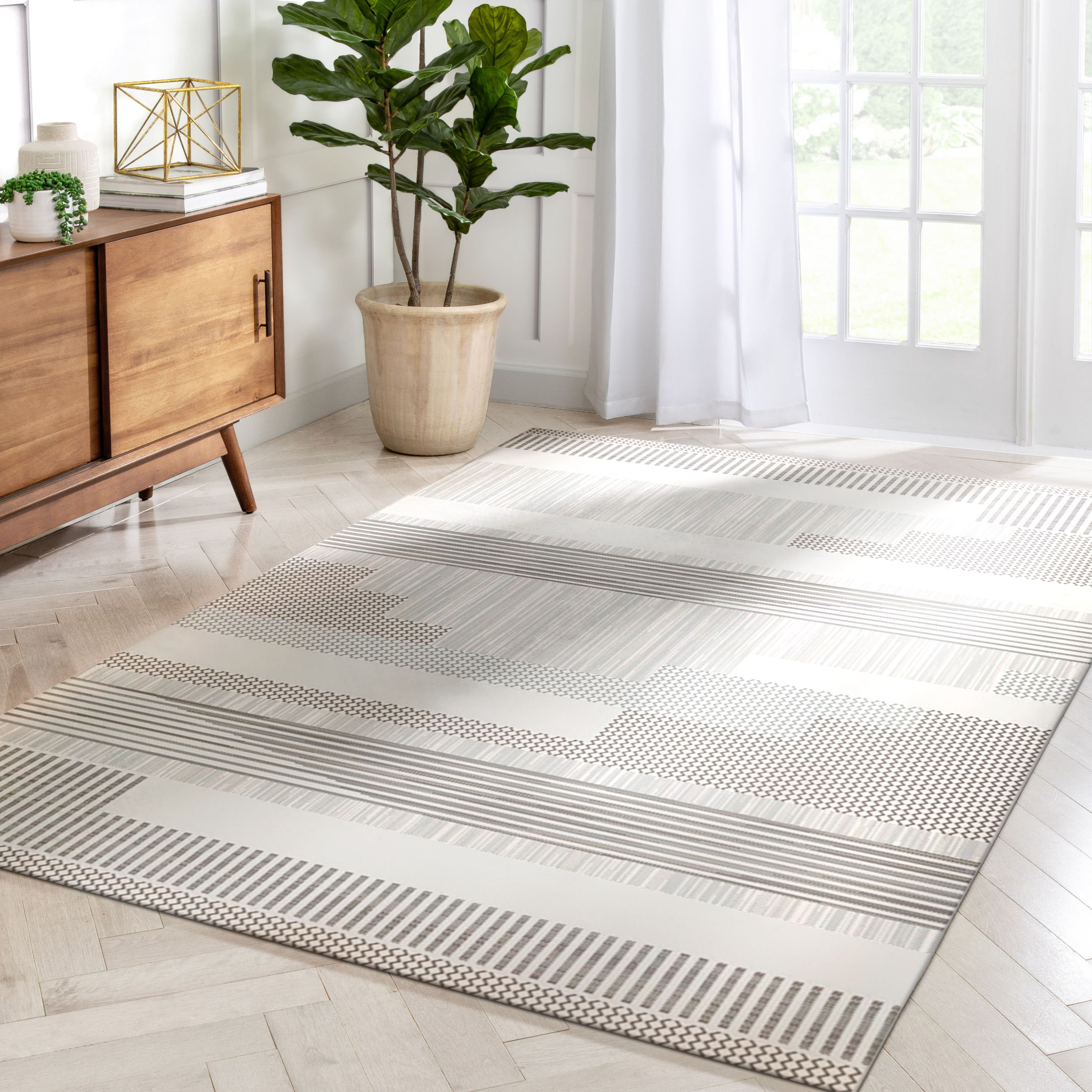 Well Woven Harlow Geometric Beige Area Rug Wayfair