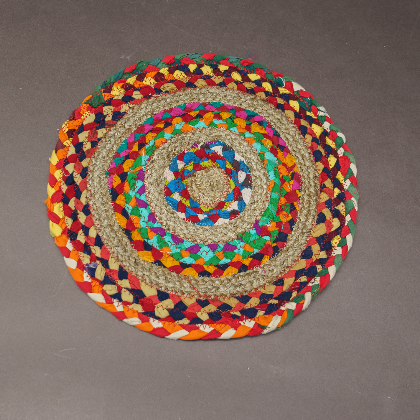 Bungalow Rose Jute/Rattan Geometric Round Placemat Wayfair