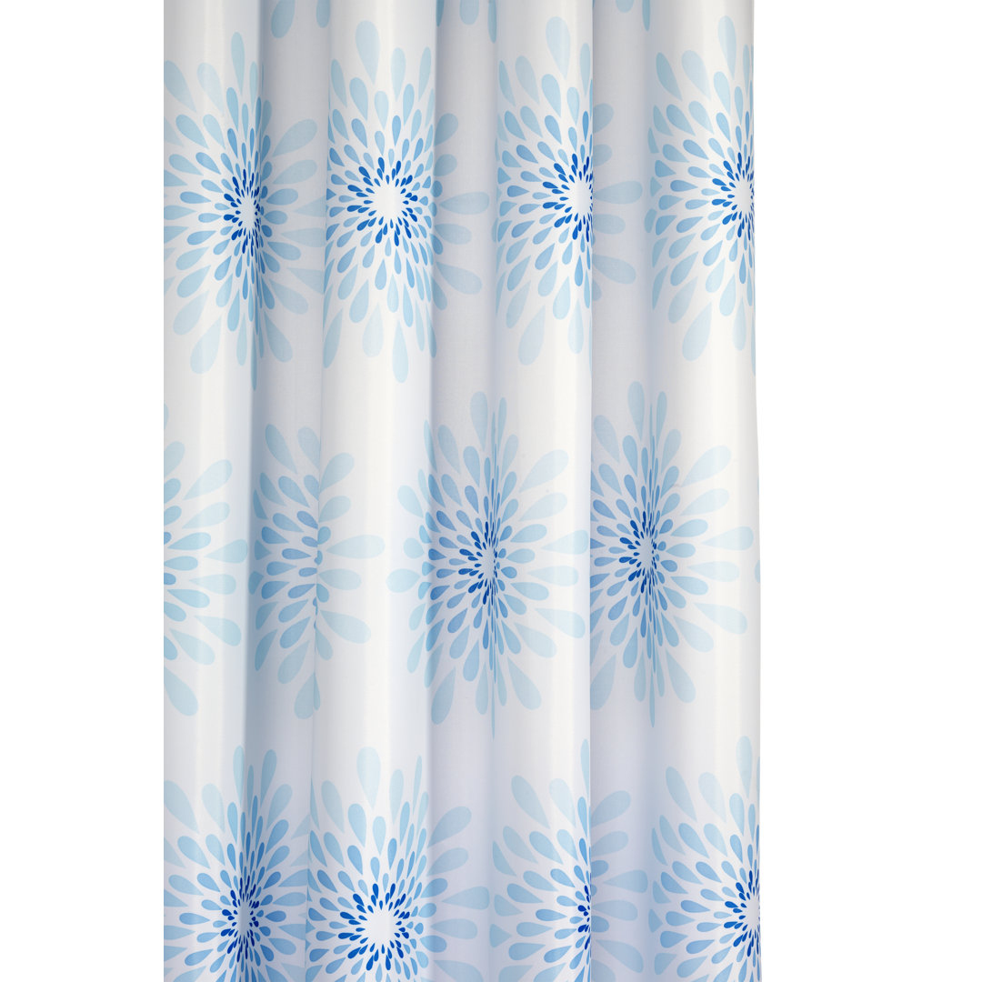 Splash Shower Curtain blue,green,navy,white