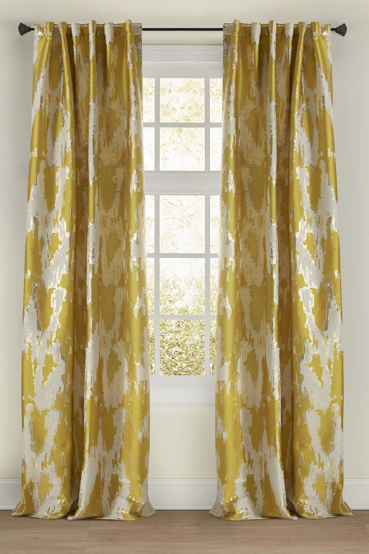 Emdee Mariah Abstract Room Darkening Rod Pocket Single Curtain Panel Reviews Wayfair