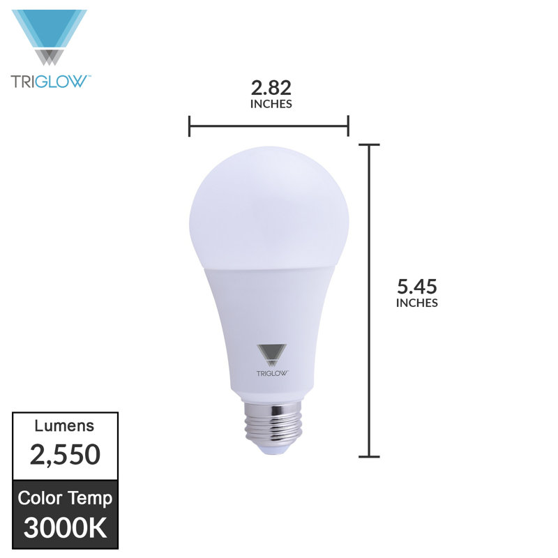 4 Pack Dimmable 5000k 22 Watt Led A21 Bulb 2550 Lumens Ul Listed Watt Led A21 Bulb 2550 Lumens Ul Listed