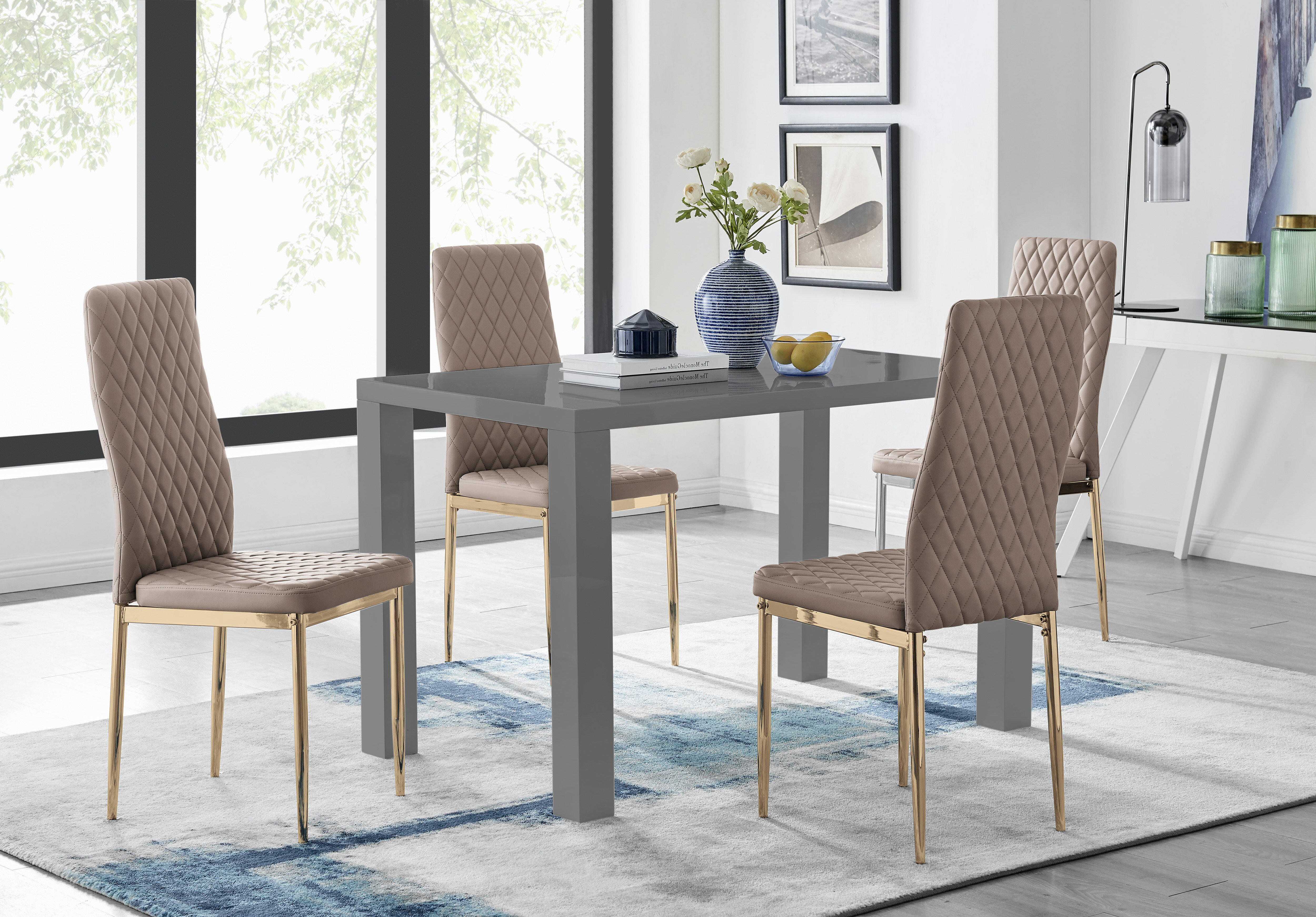 eubanks dining set with 4 chairs