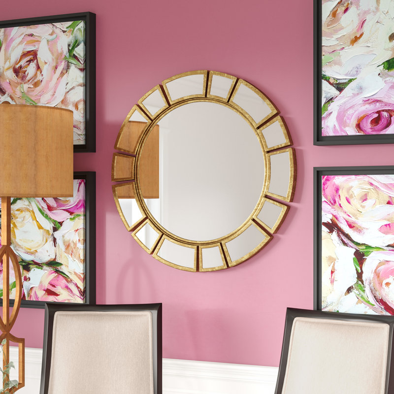 Willa Arlo Interiors Birksgate Round Antique Gold Patina Sunburst